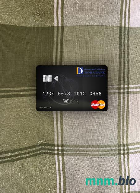 Qatar Doha bank wygląd zdjęcia mastercard skan PSD + zdjęcie
